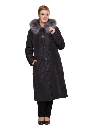 П/пальто 14М29 чернобурка черн.