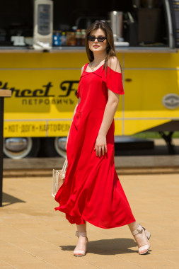 Платье 18906 красный