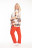 Блуза 031-37-03-15 бежево-оранжевый