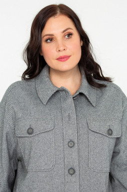 Пальто-рубашка 121102 Дрезден серый